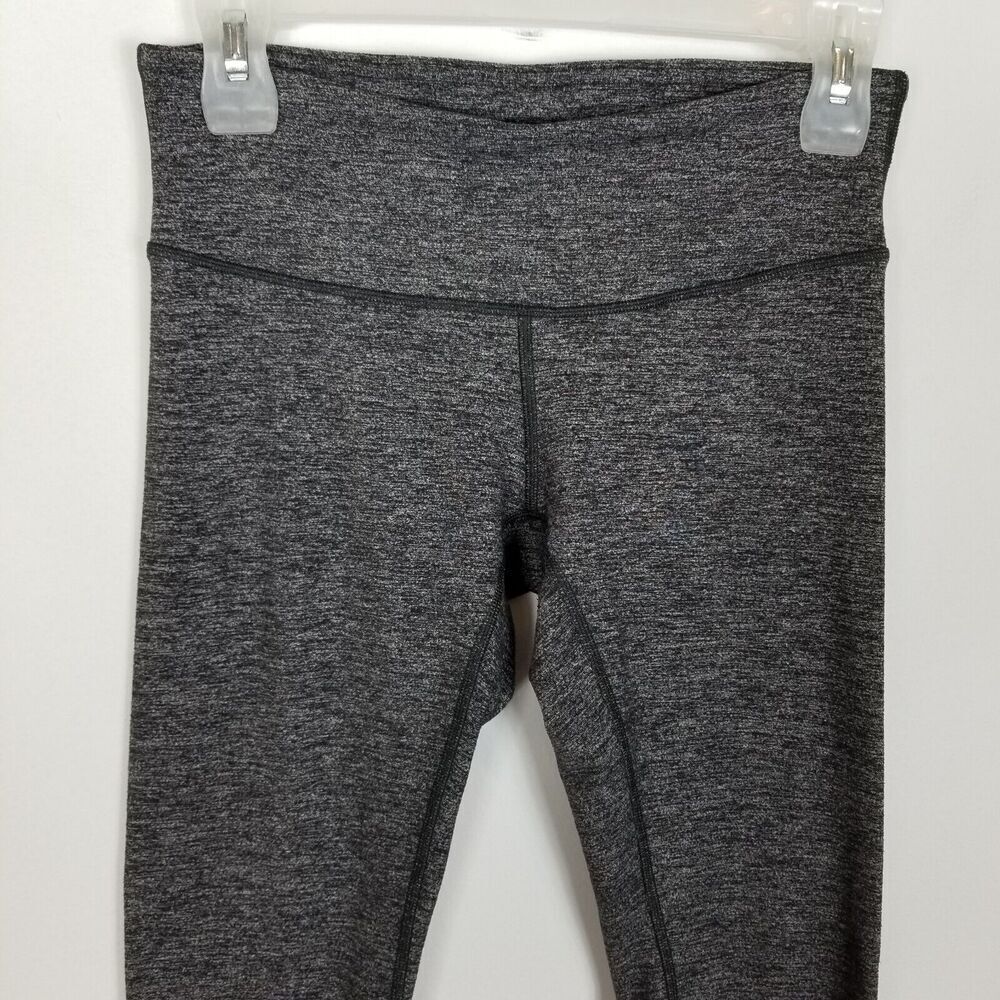 Lululemon Women Wunder Under Leggings 28" Size 6 Gray Marled Athletic - Picture 2 of 5